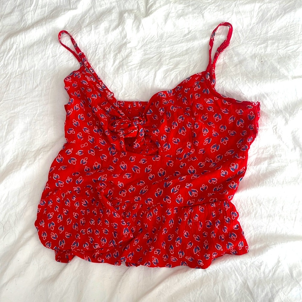 Red crop top
